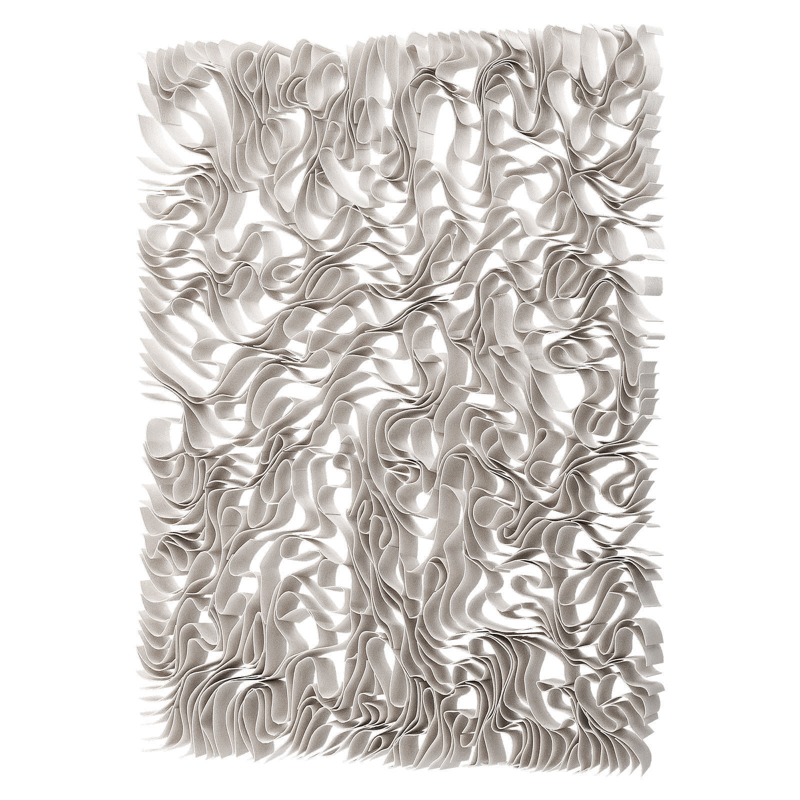 Wall art Parer porcelain sculptures Minimal modern art 3D model_3