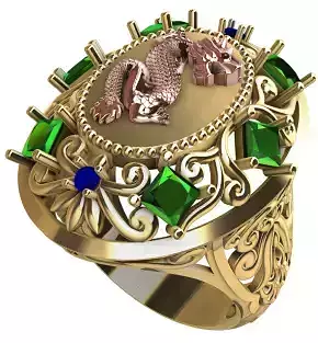 Dragon Rings Texture 3D print model