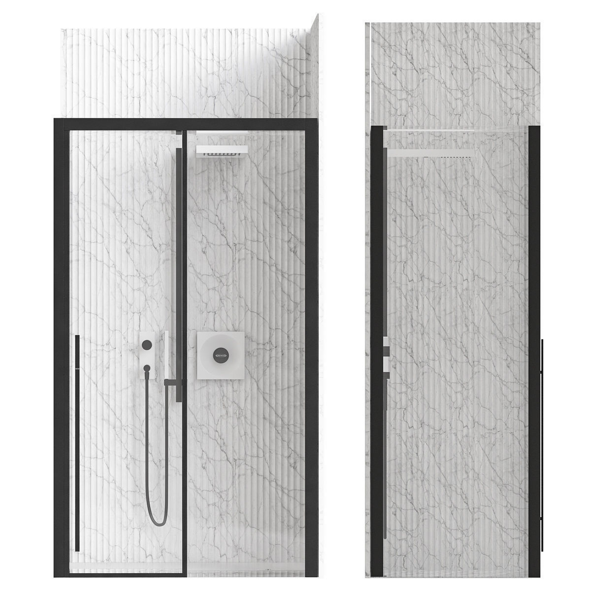 Shower cabin Jacuzzi XYZ 3D model_1