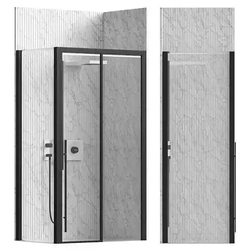 Shower cabin Jacuzzi XYZ 3D model