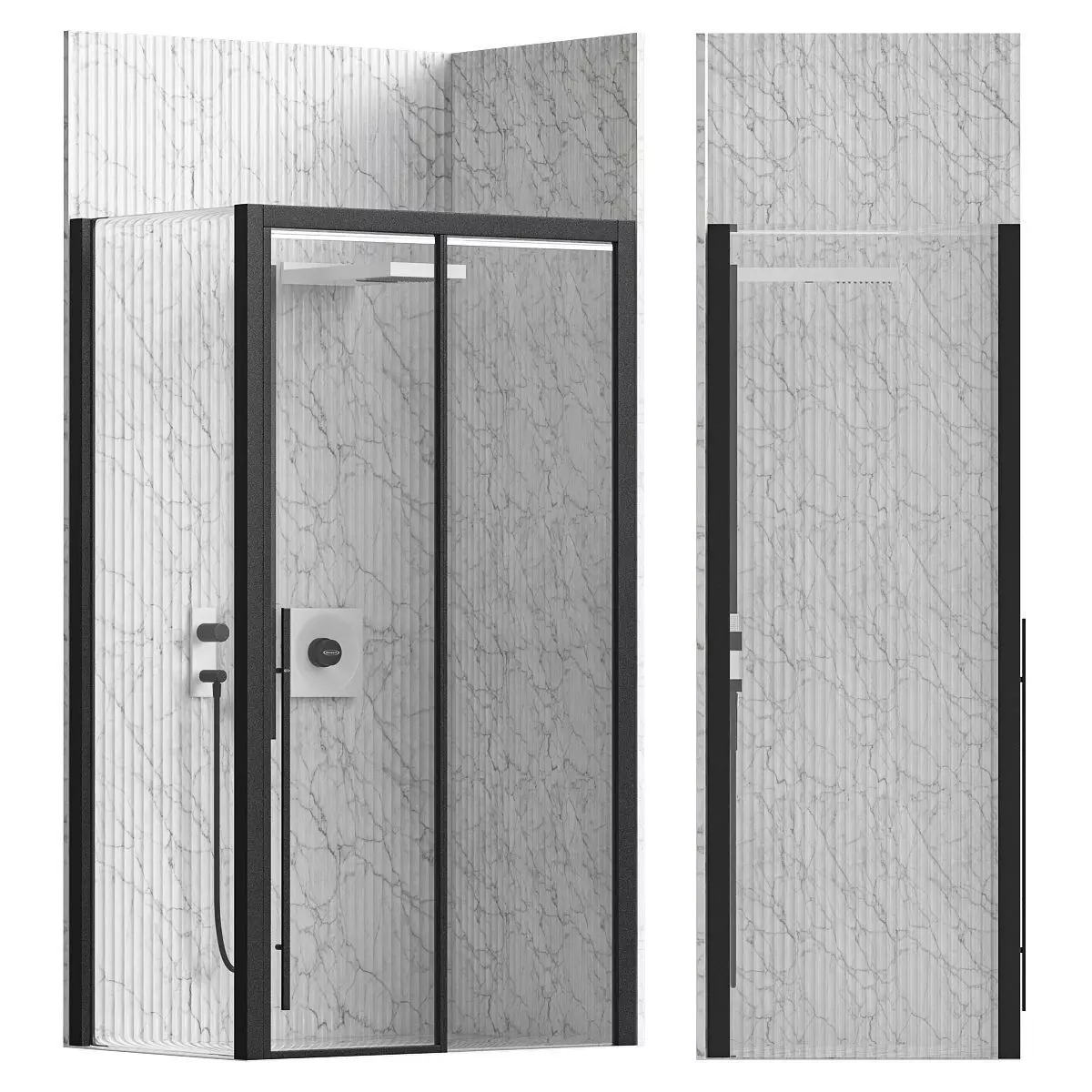 Shower cabin Jacuzzi XYZ 3D model_0