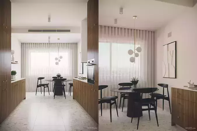 One Night Kitchen-3Ds Max 2024