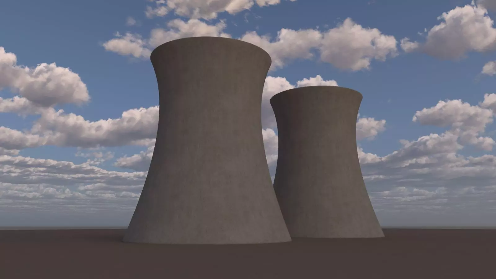 Factory Smoke Towers Demolitions 3D Model Simulations 3D model