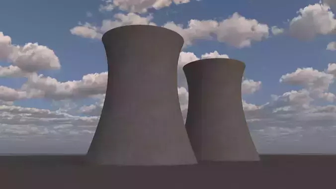 Factory Smoke Towers Demolitions 3D Model Simulations