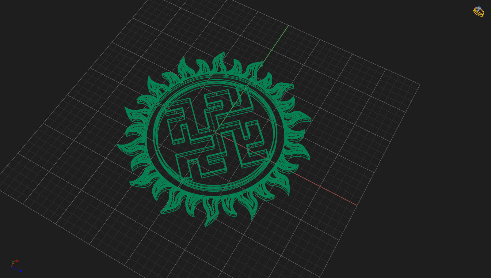 3D Model of Slavic Rune Pendant 3D print model_12