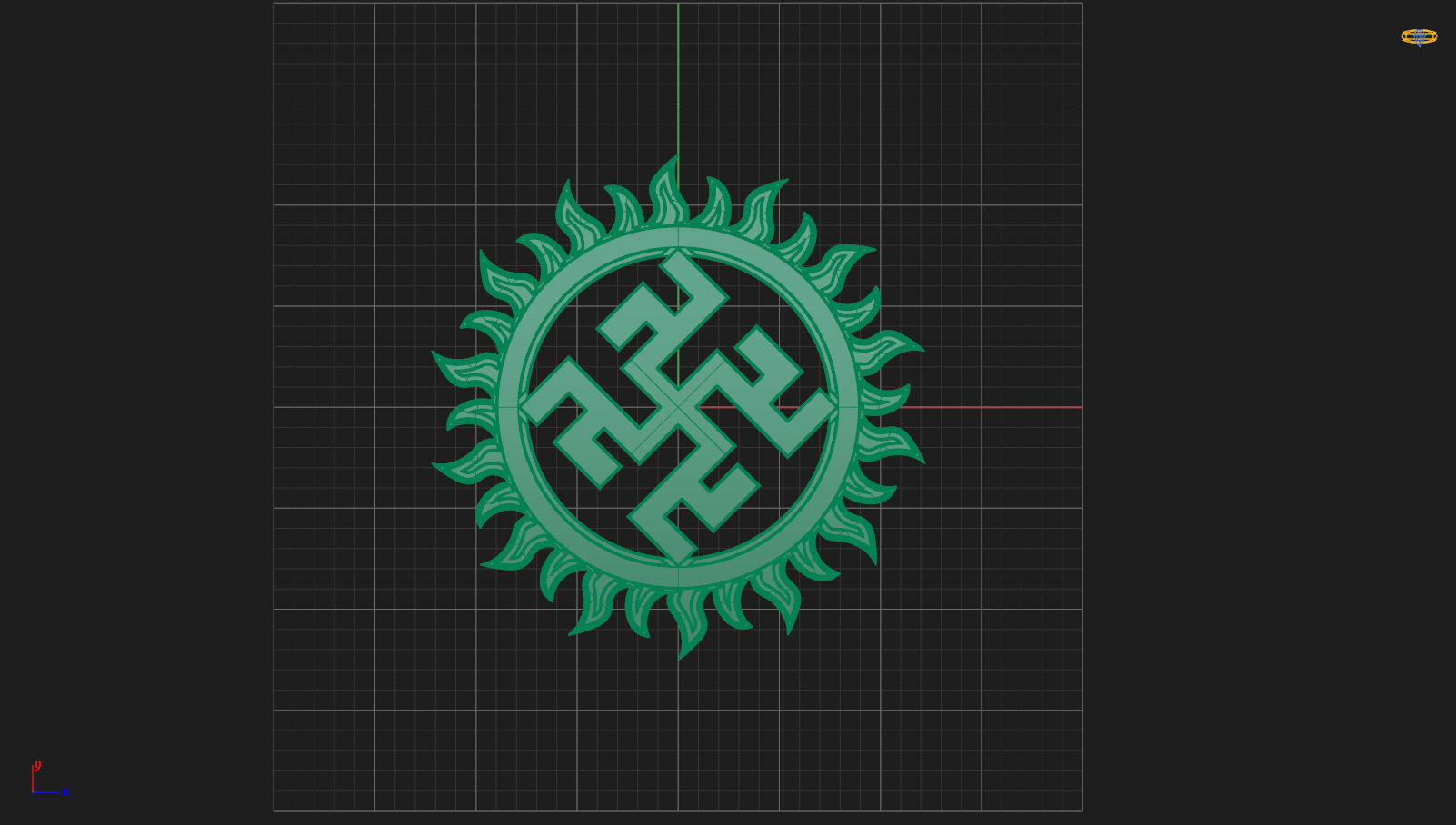 3D Model of Slavic Rune Pendant 3D print model_8