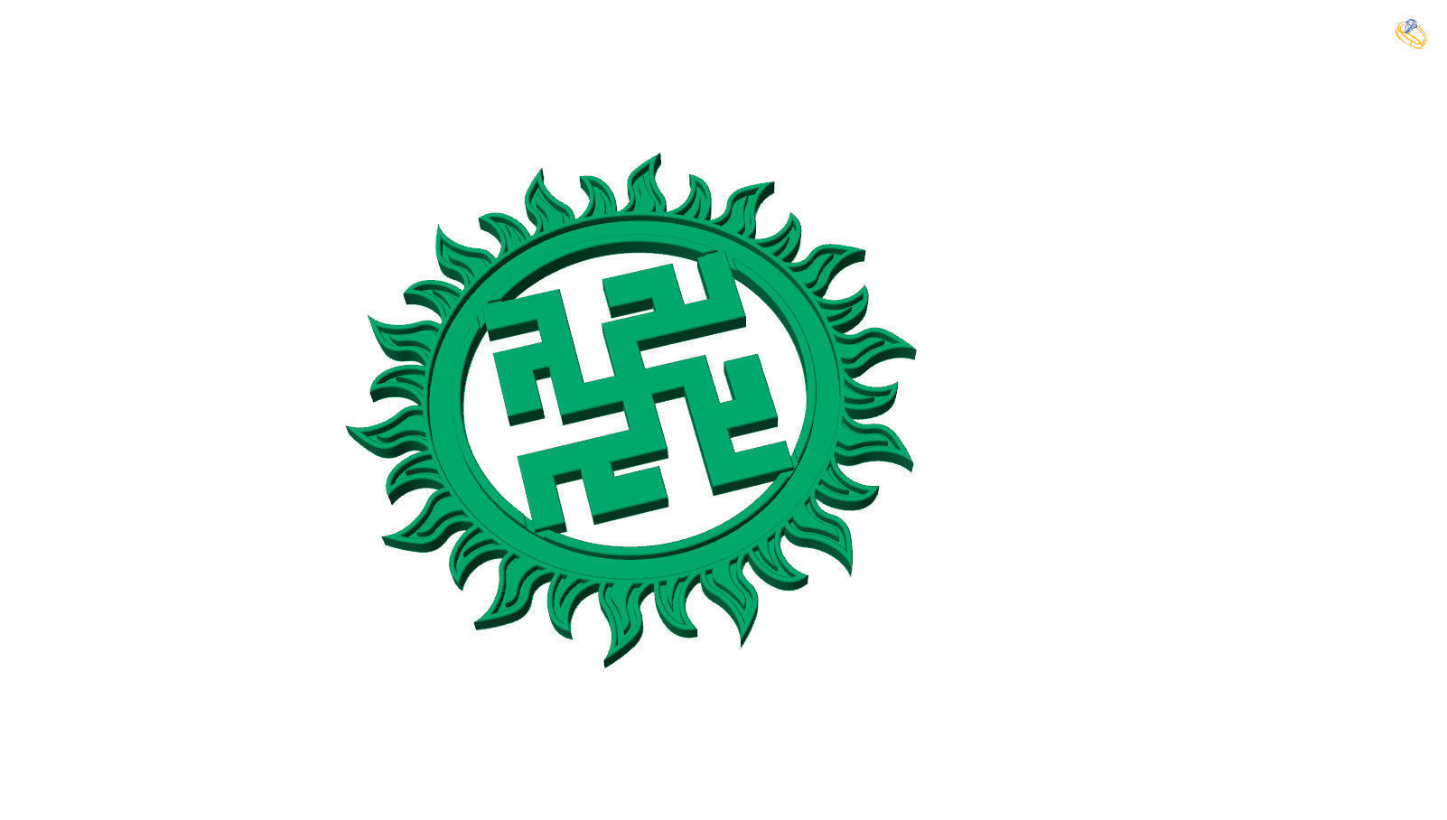 3D Model of Slavic Rune Pendant 3D print model_10