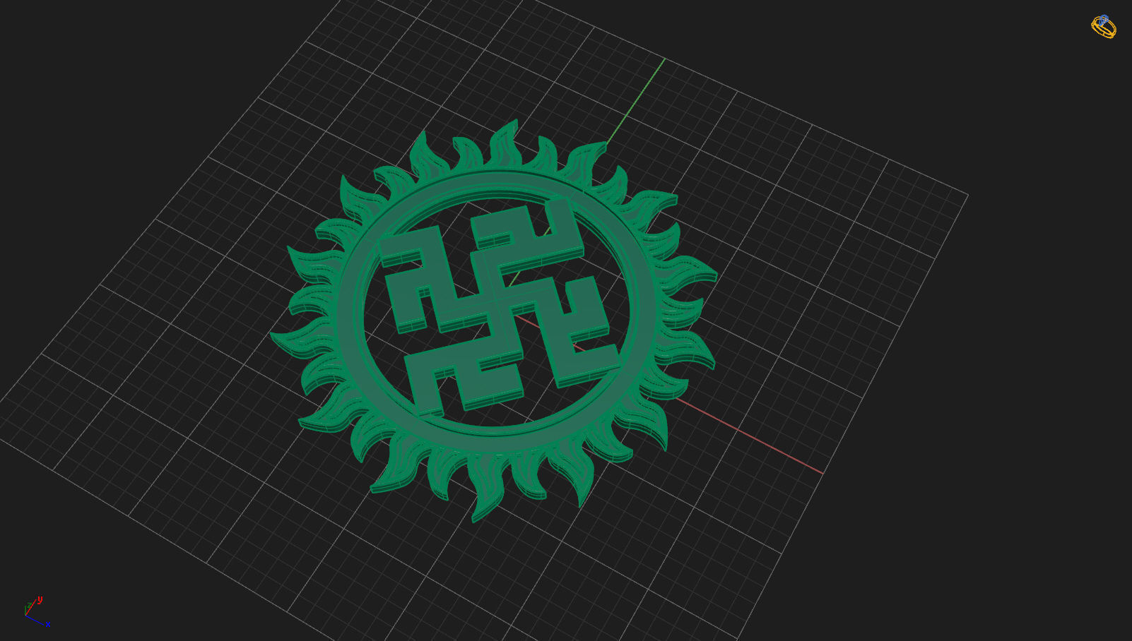 3D Model of Slavic Rune Pendant 3D print model_11