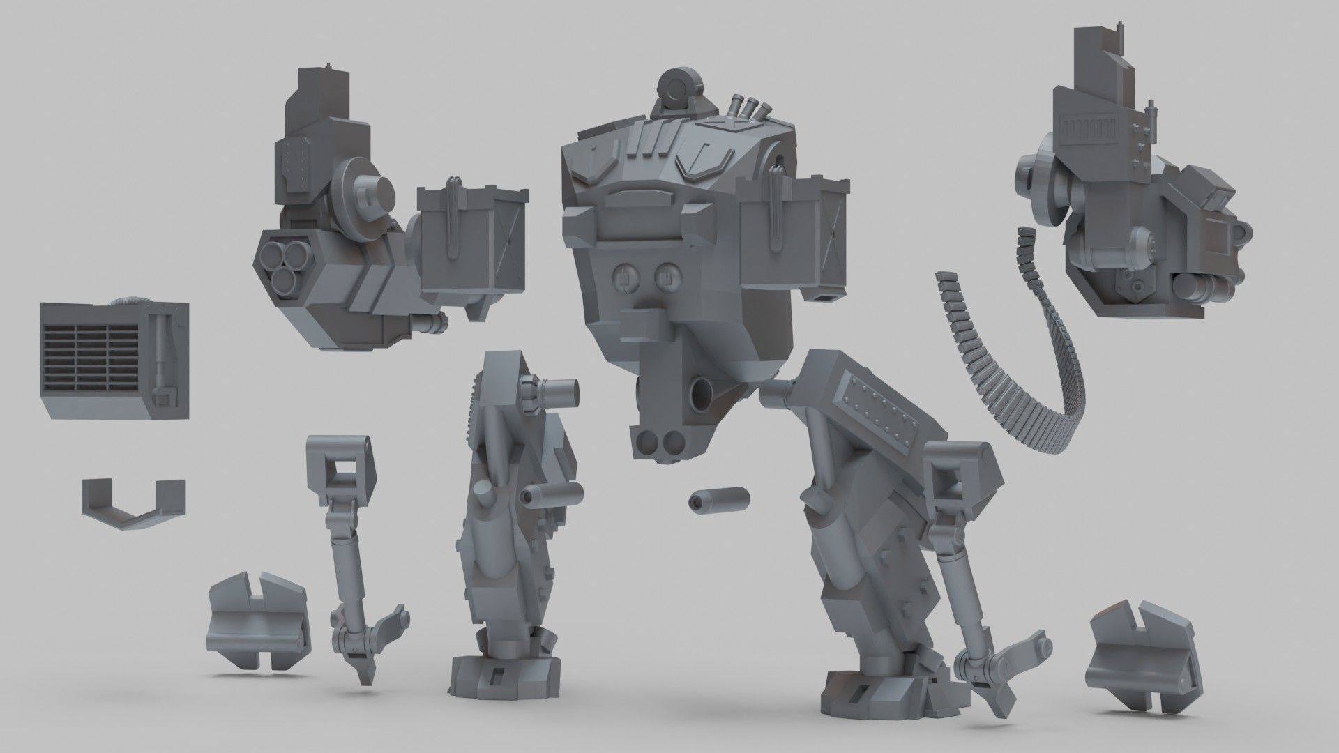 William Gun Walker 3D print model_2