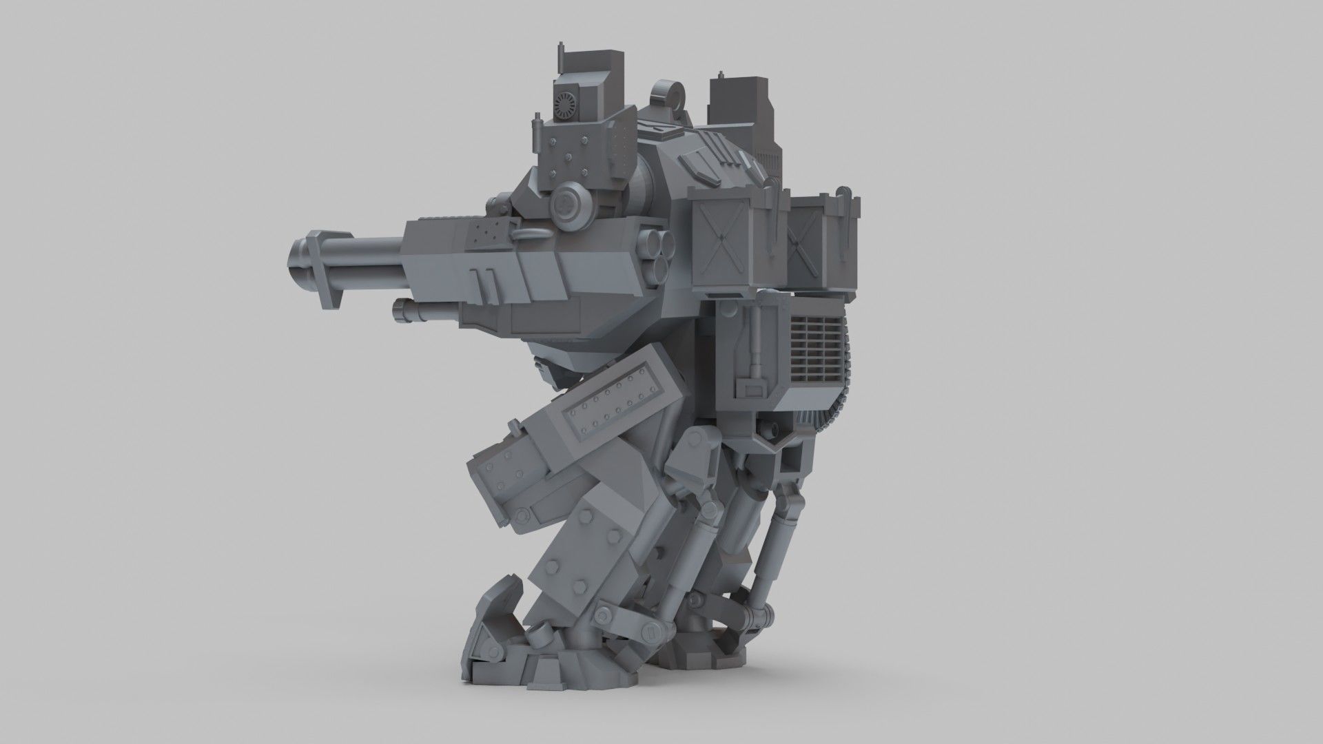 William Gun Walker 3D print model_7