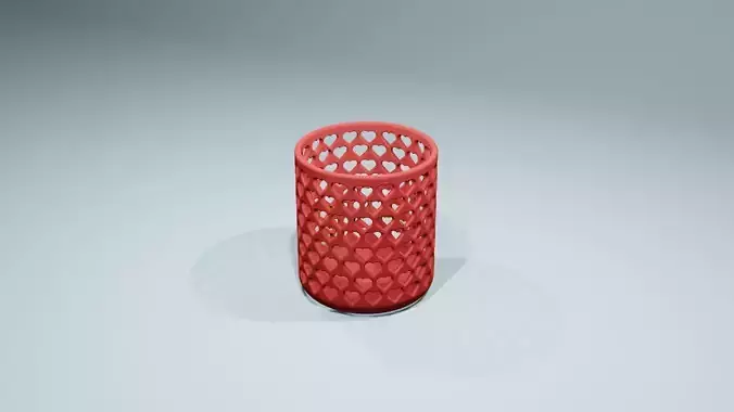 Heart Pen Holder Elegant 3D File