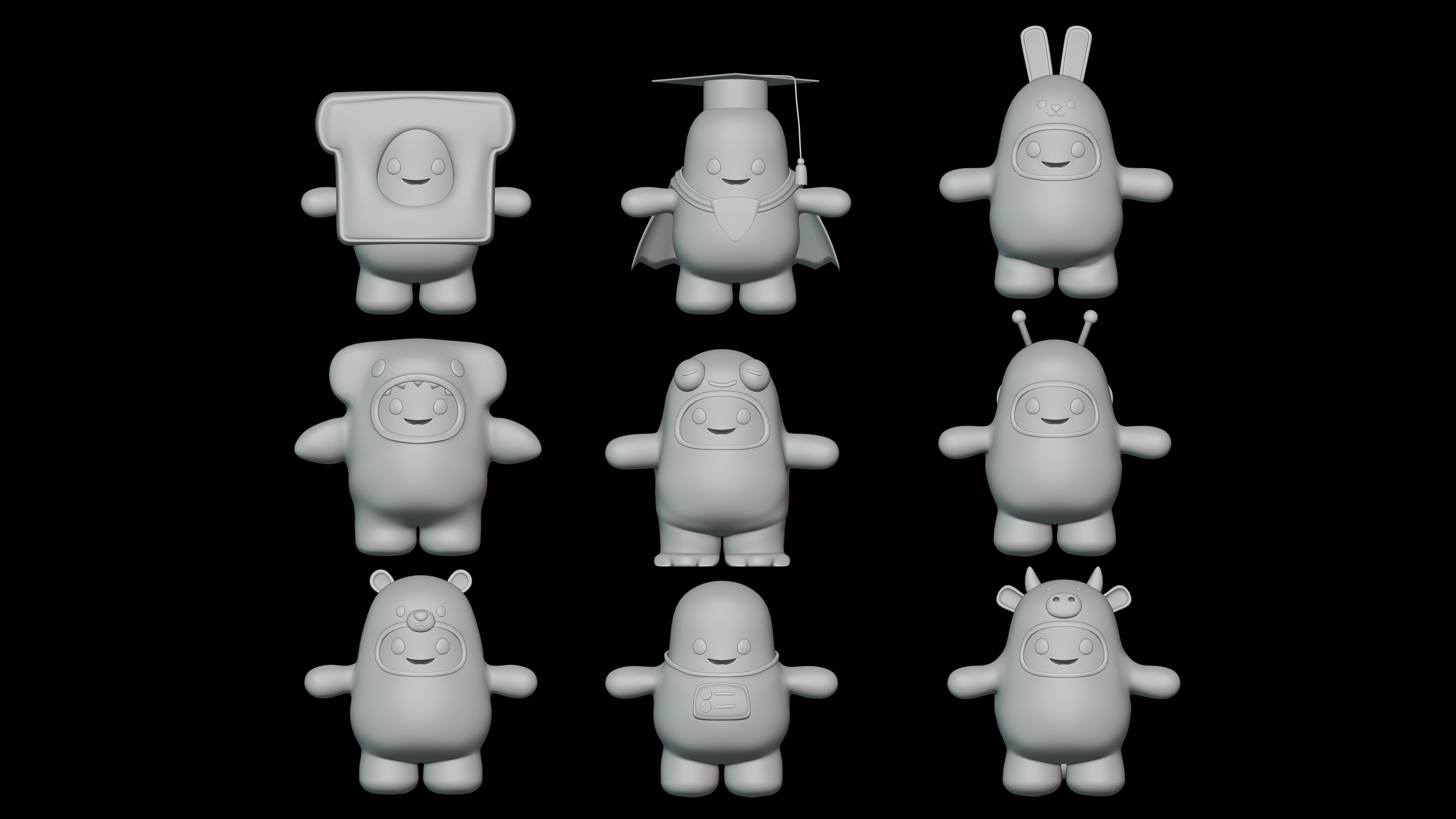 Spud Crew 3D Characters For Animation 3D model_5