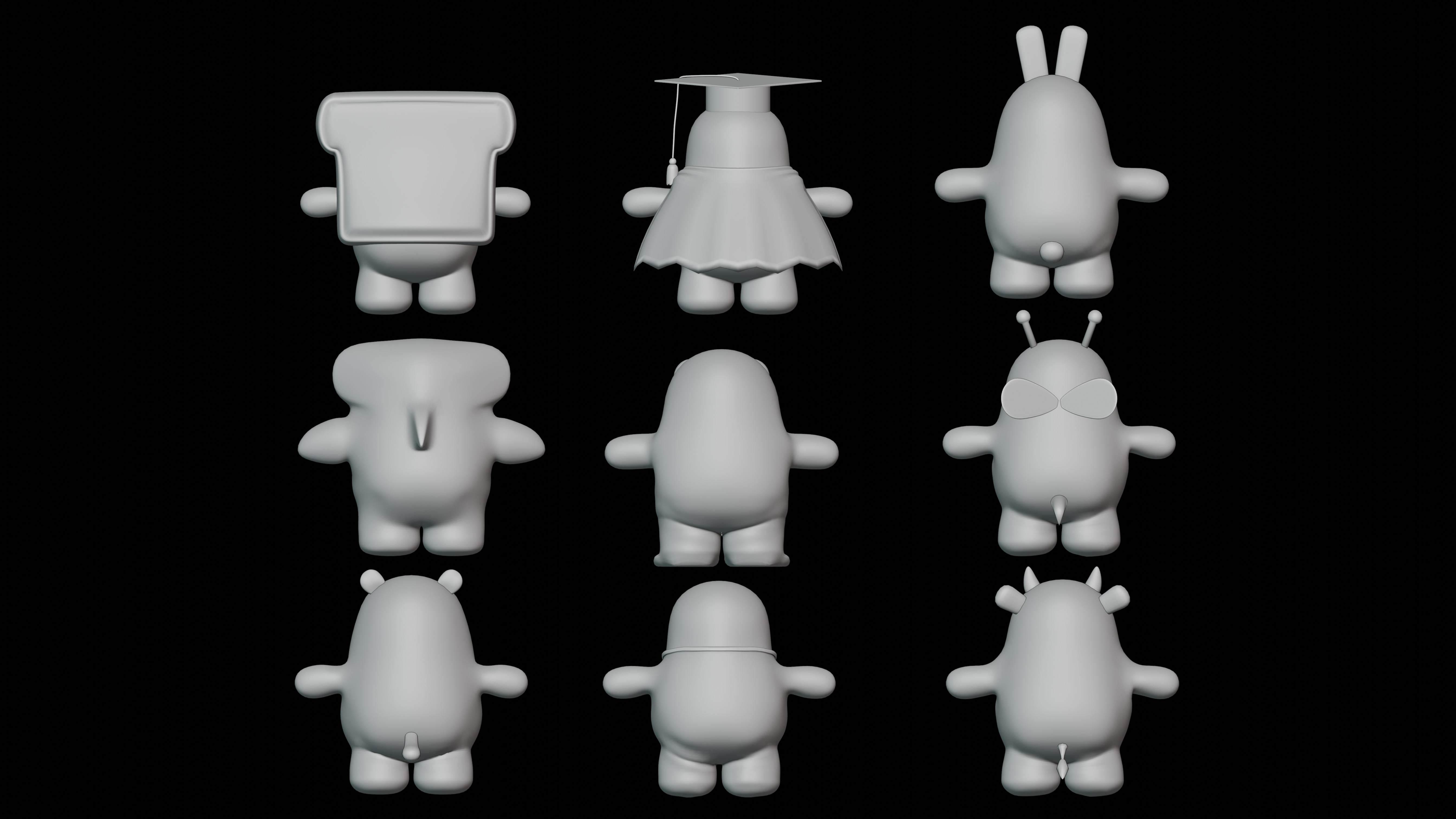 Spud Crew 3D Characters For Animation 3D model_4