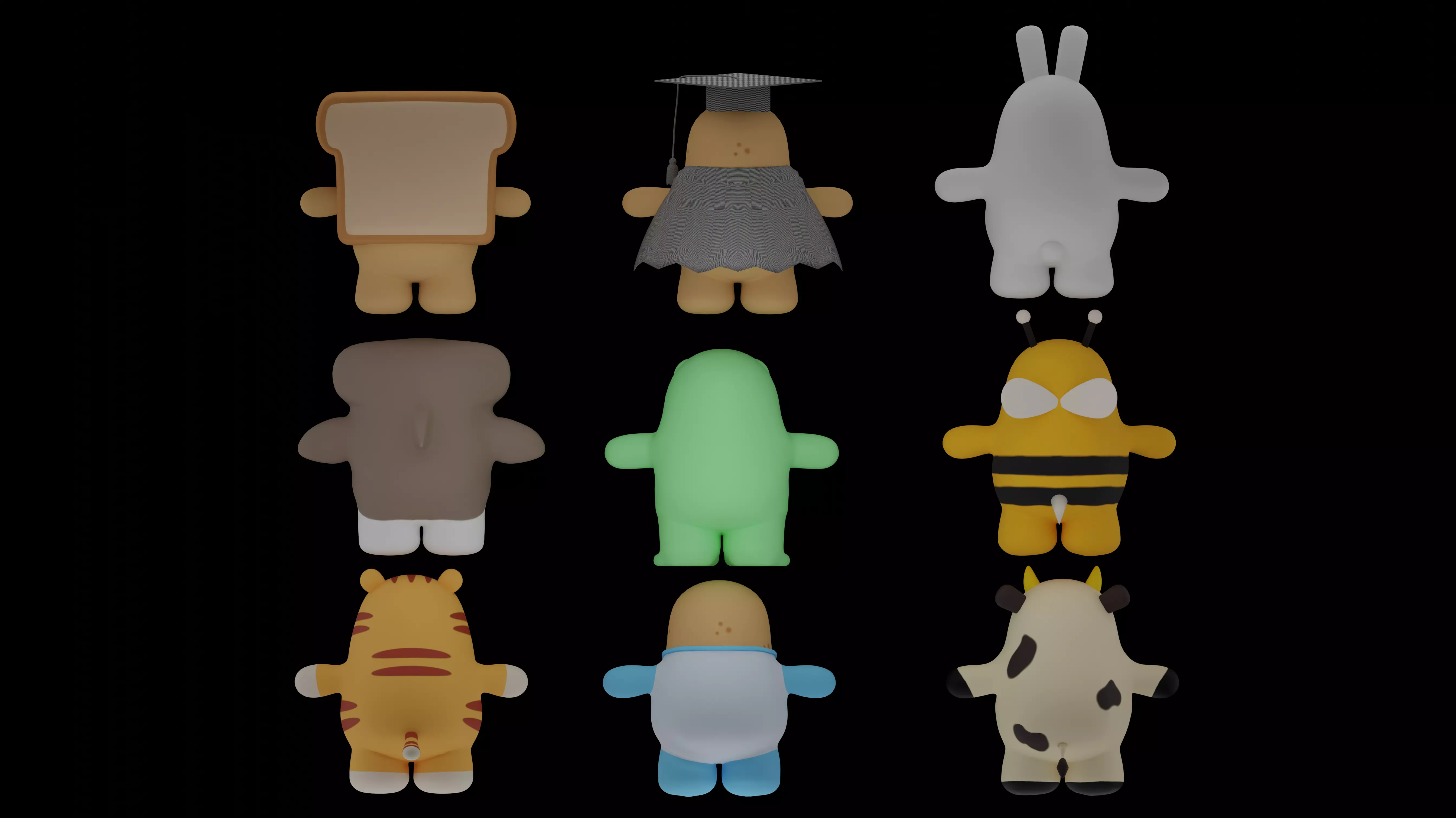 Spud Crew 3D Characters For Animation 3D model_0