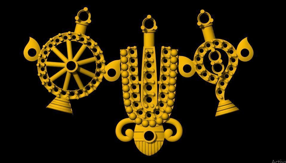 Balaji Pendant 3dm file 3D print model_4