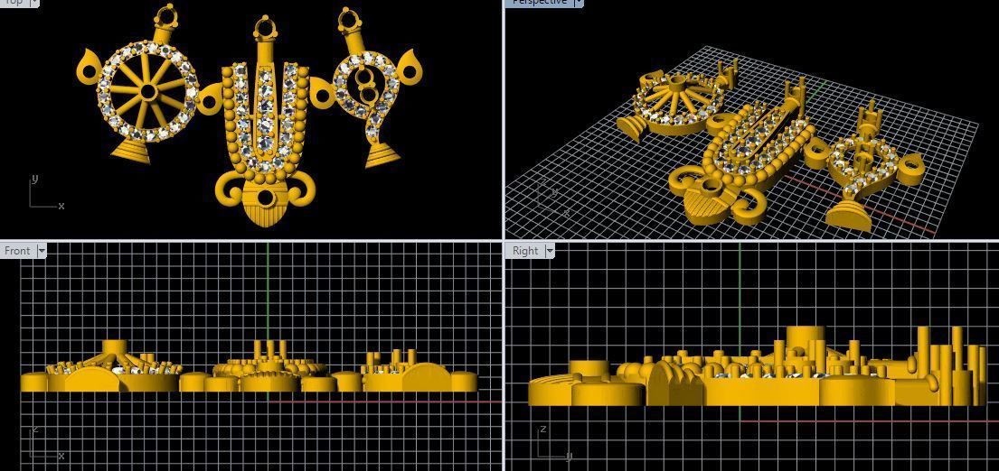 Balaji Pendant 3dm file 3D print model_2