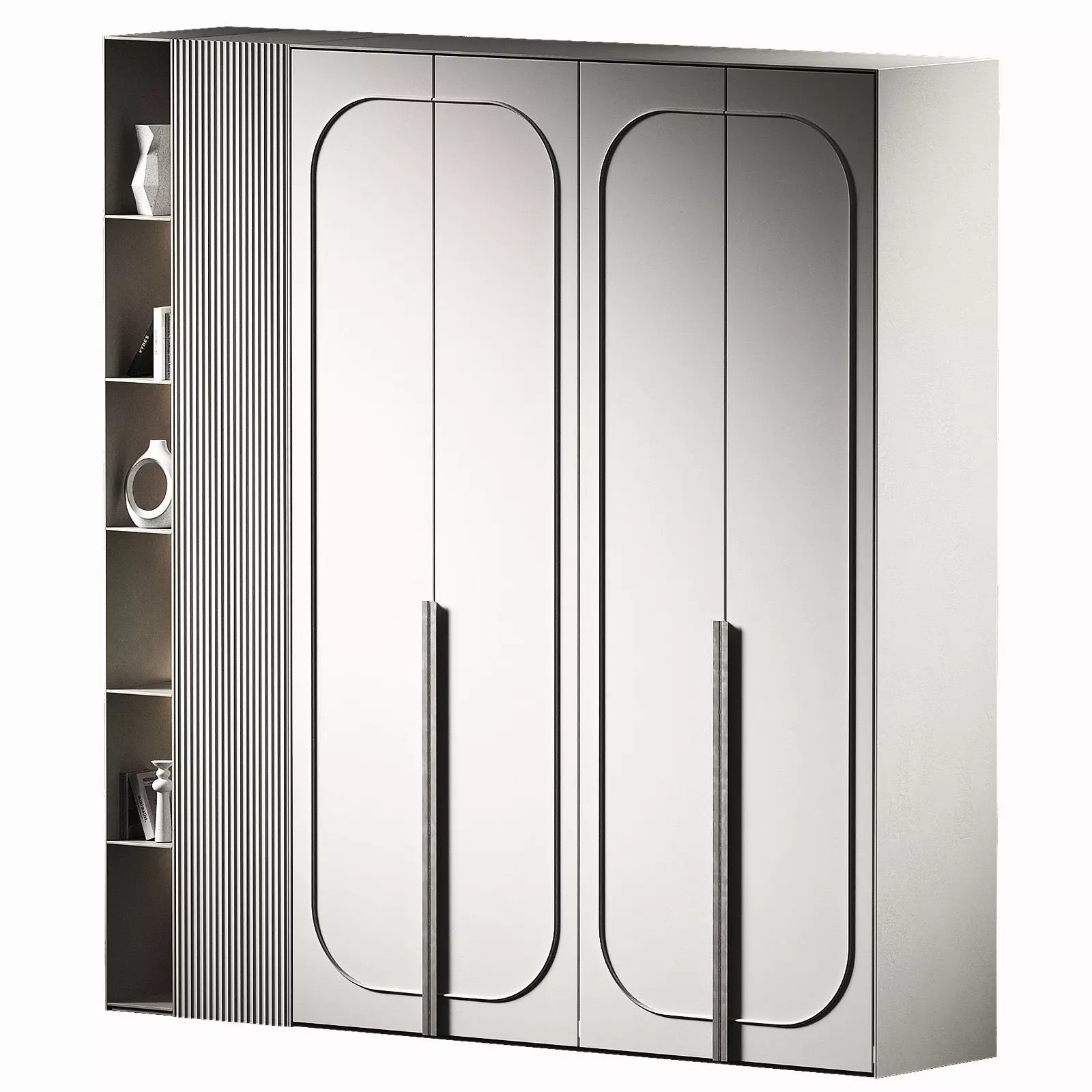 Cabinet furniture Modern minimal composition 3D model_0