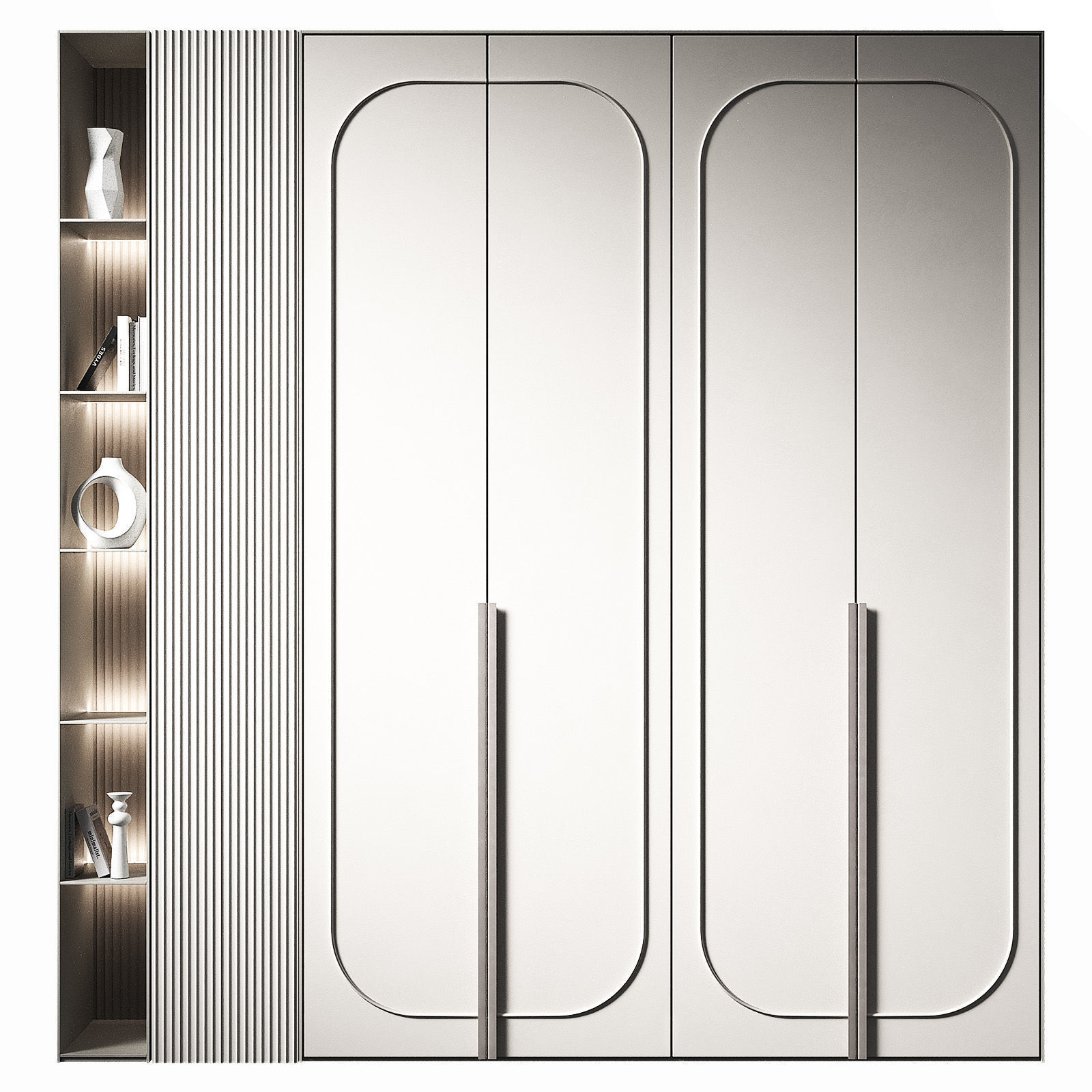 Cabinet furniture Modern minimal composition 3D model_3