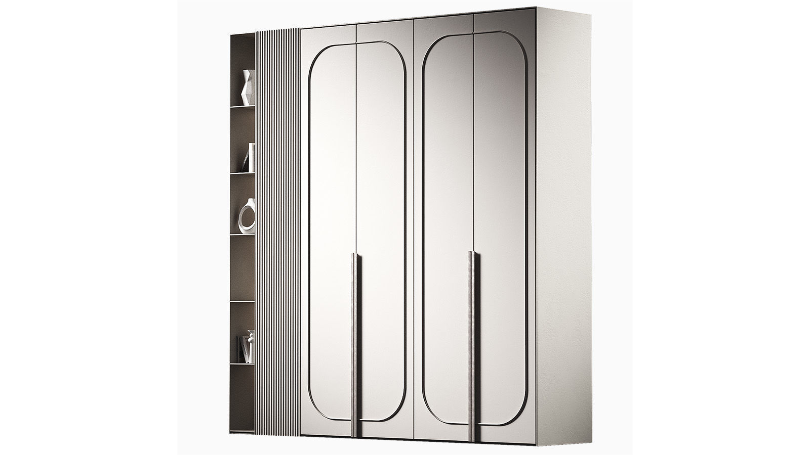 Cabinet furniture Modern minimal composition 3D model_4