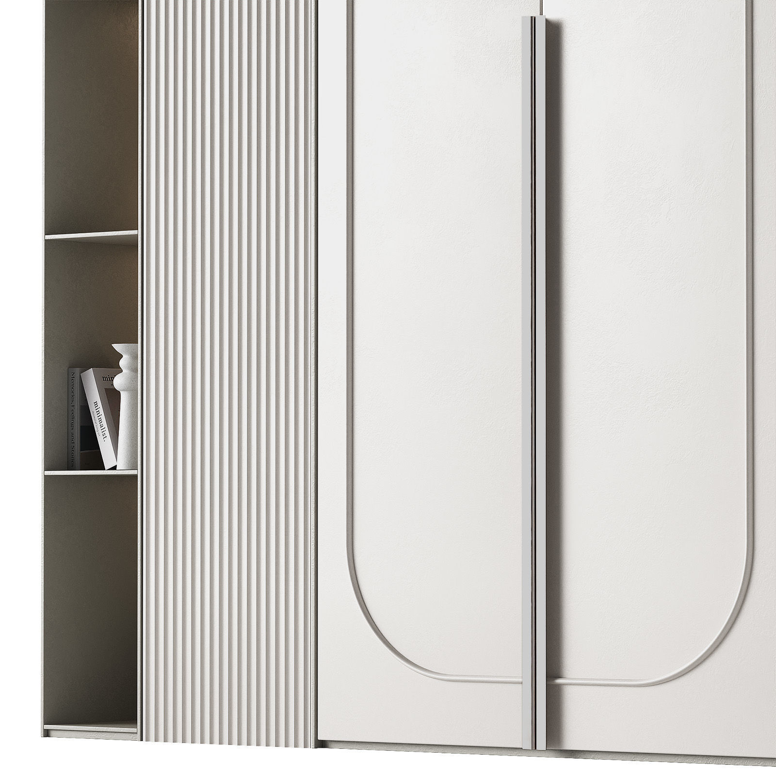 Cabinet furniture Modern minimal composition 3D model_1