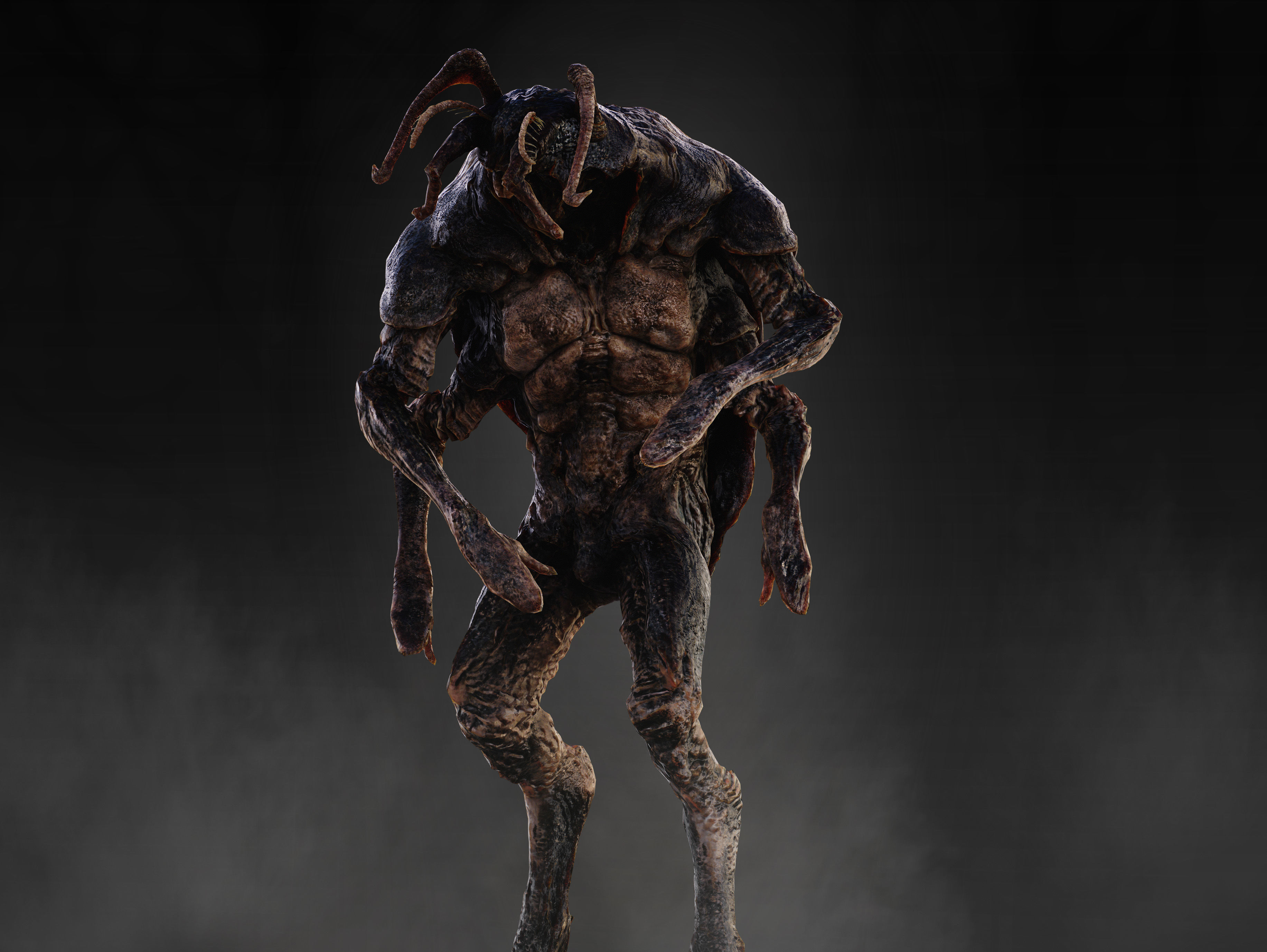 Insectoid Creature Beetle Low-poly 3D model_4