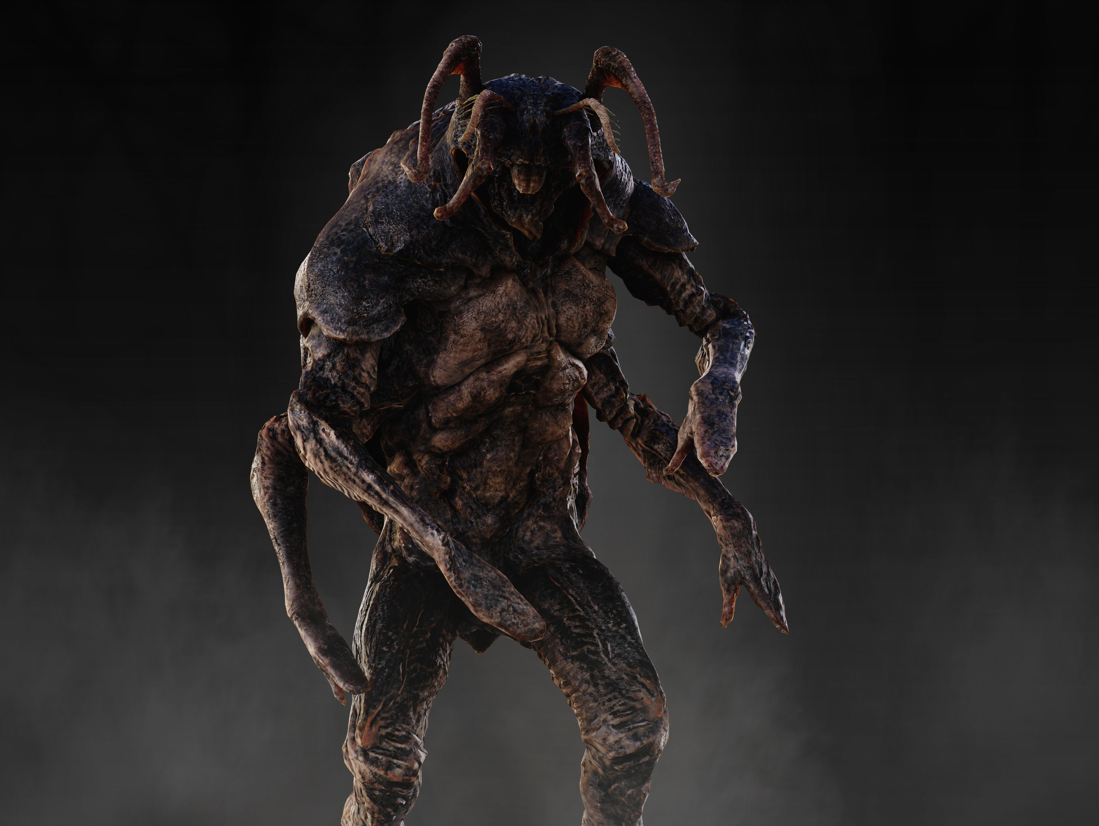 Insectoid Creature Beetle Low-poly 3D model_6