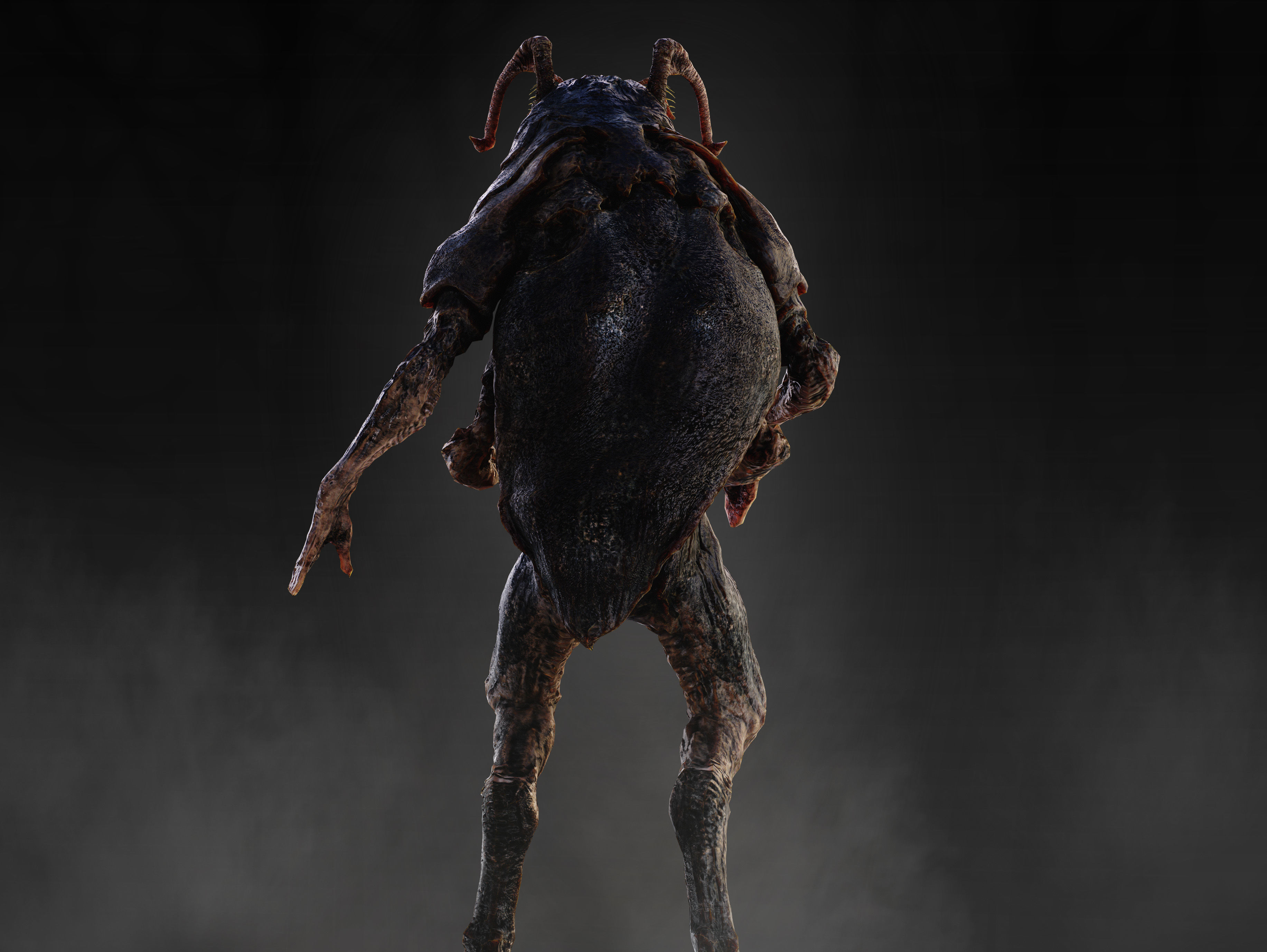 Insectoid Creature Beetle Low-poly 3D model_8