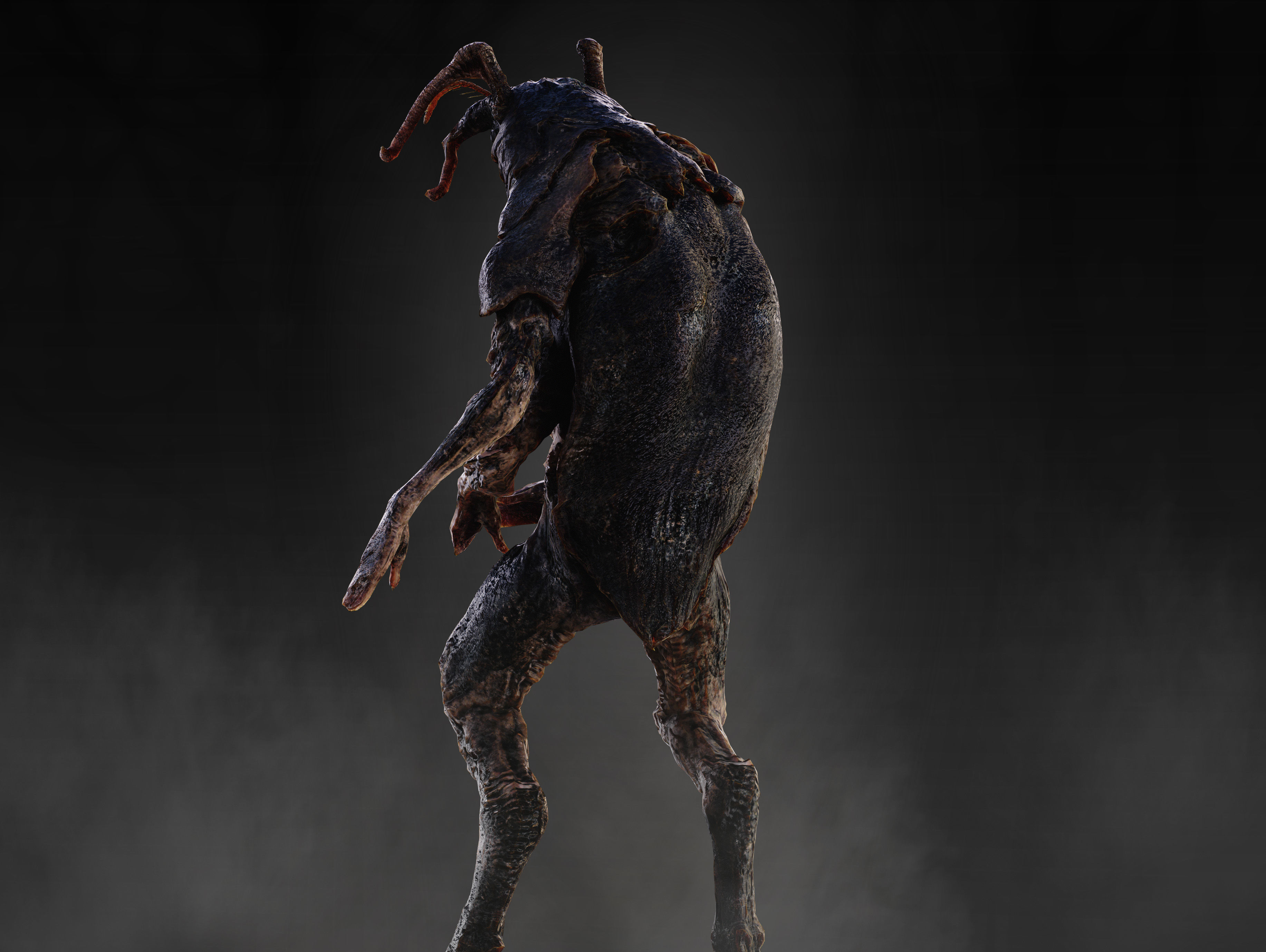 Insectoid Creature Beetle Low-poly 3D model_10