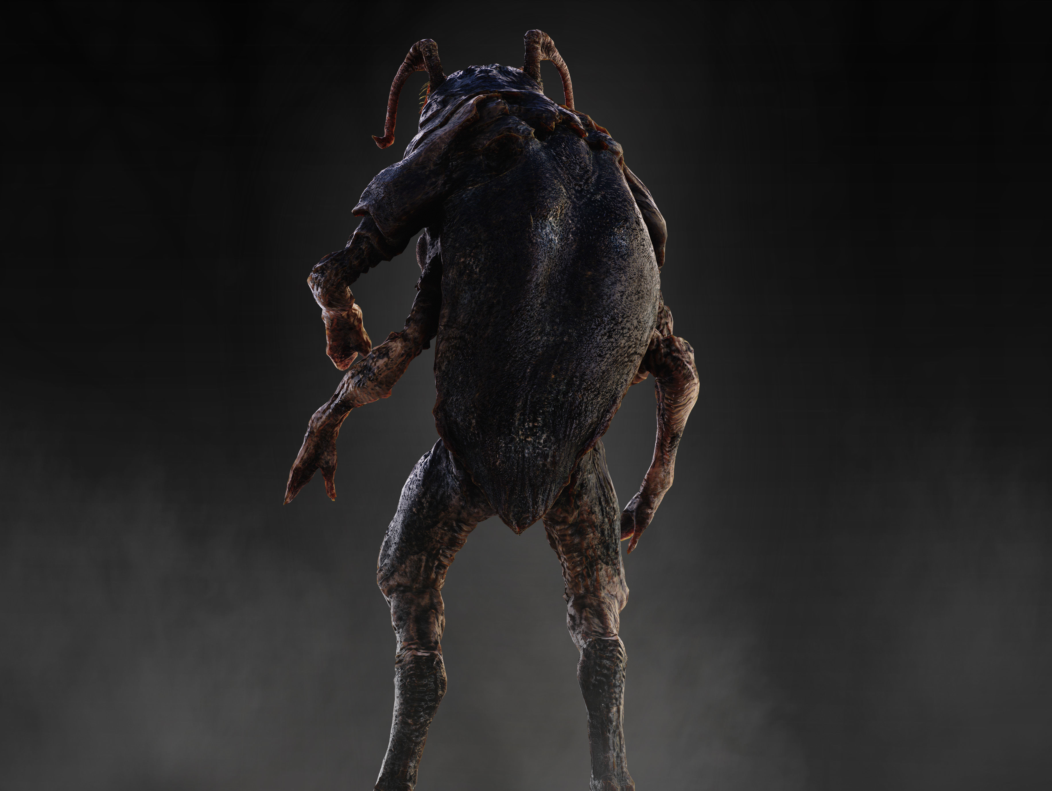 Insectoid Creature Beetle Low-poly 3D model_7