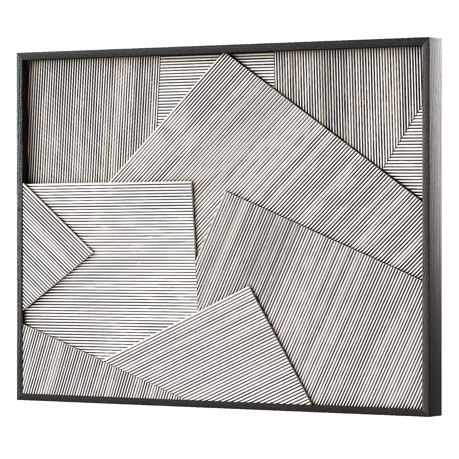 Baltic wall decor by Palecek - Rattan and Wood 3D model_0