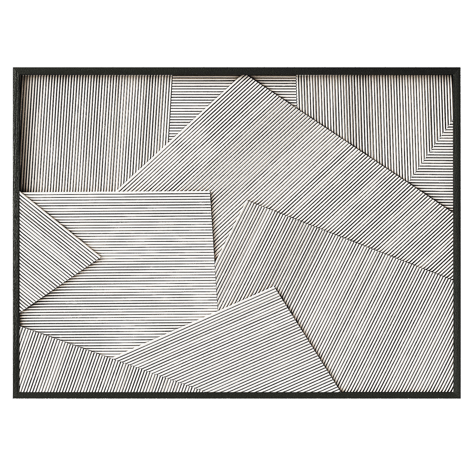 Baltic wall decor by Palecek - Rattan and Wood 3D model_1