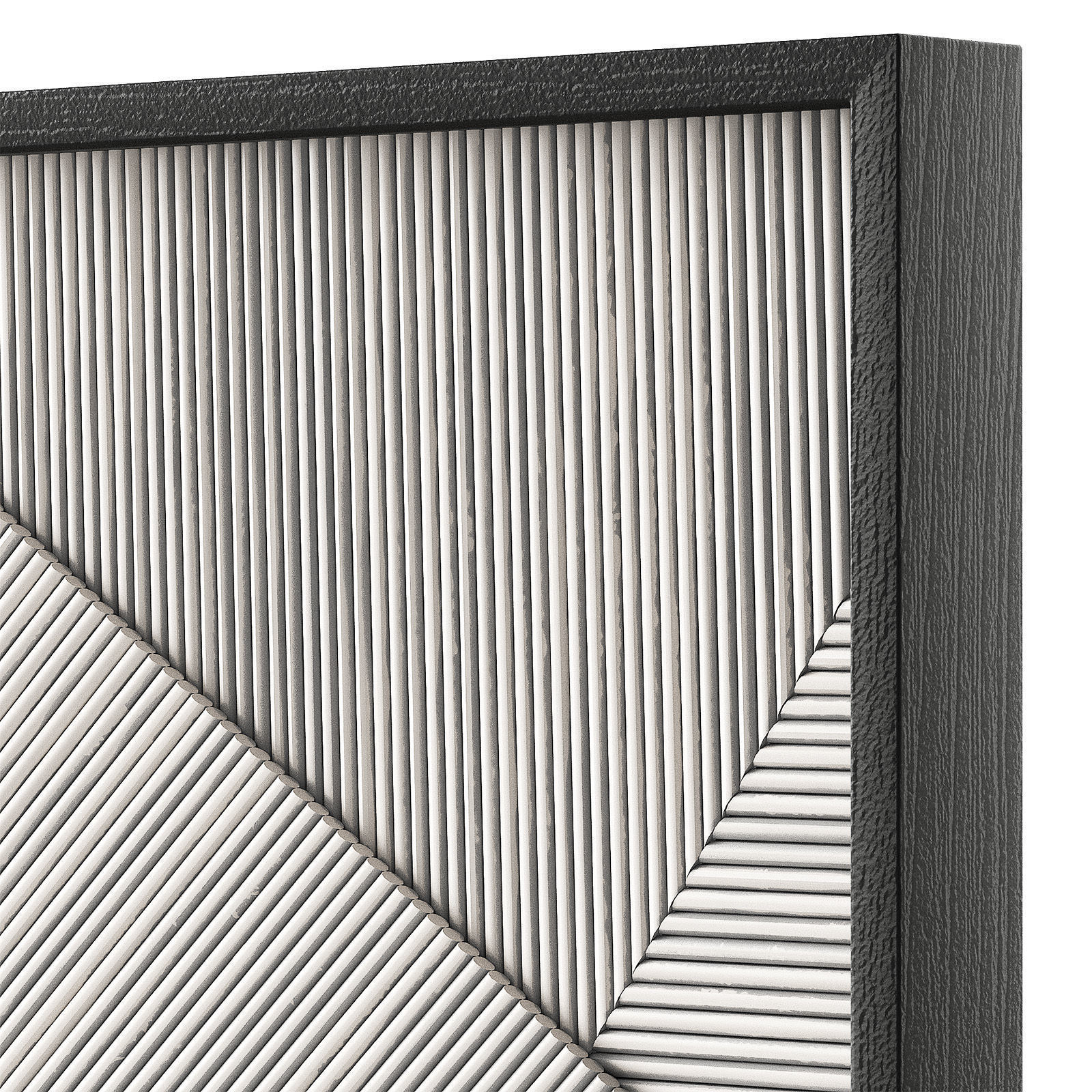 Baltic wall decor by Palecek - Rattan and Wood 3D model_2