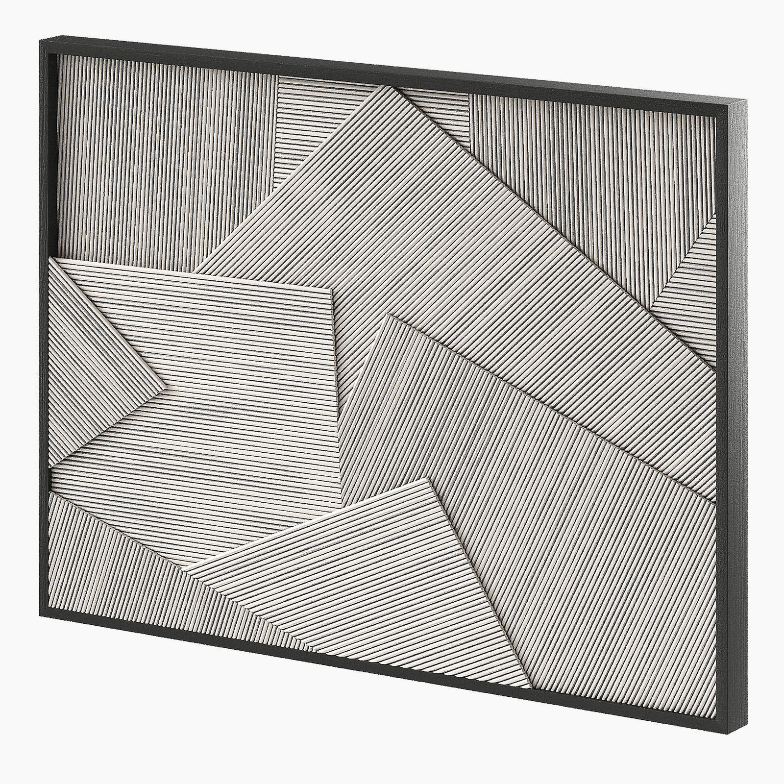 Baltic wall decor by Palecek - Rattan and Wood 3D model_3