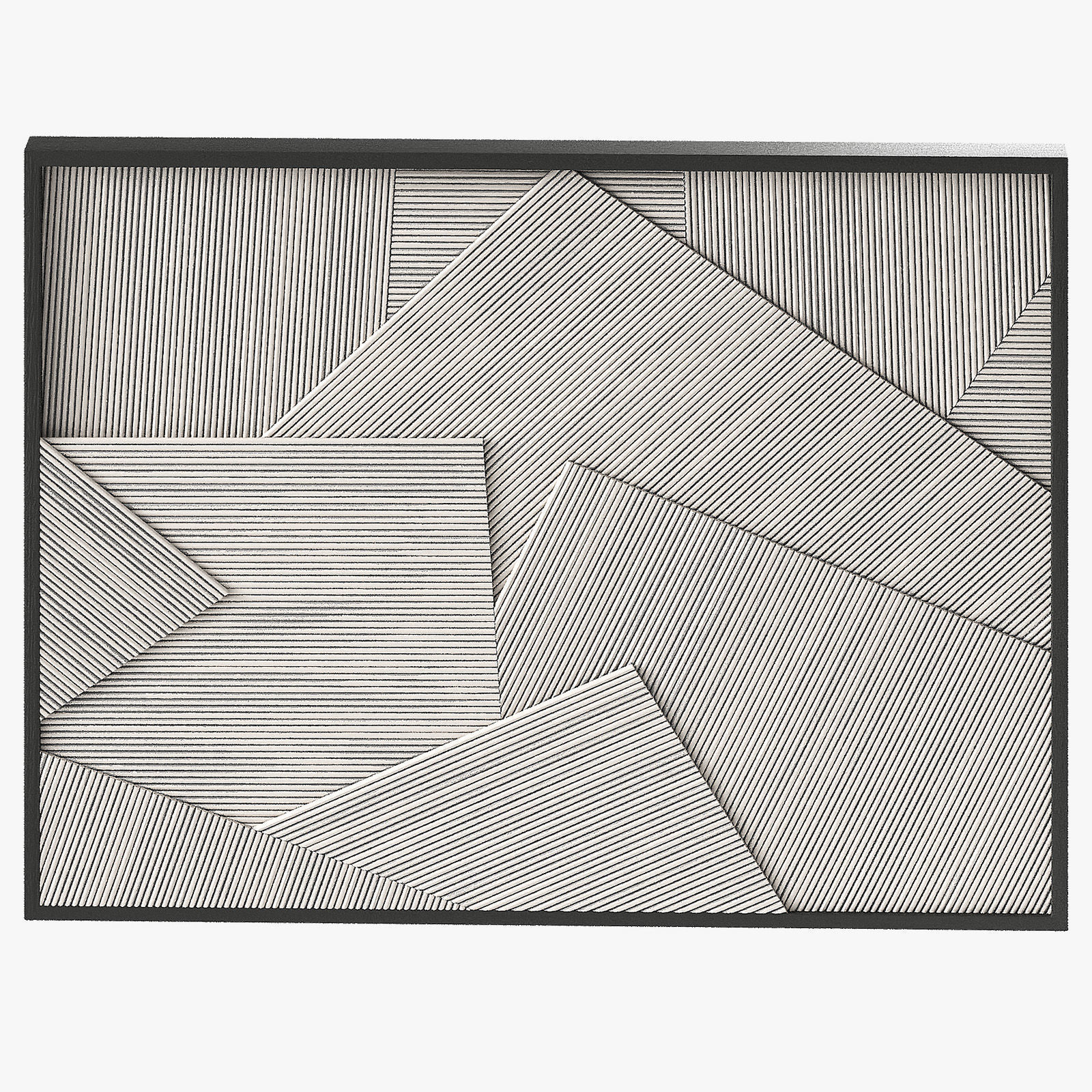 Baltic wall decor by Palecek - Rattan and Wood 3D model_4