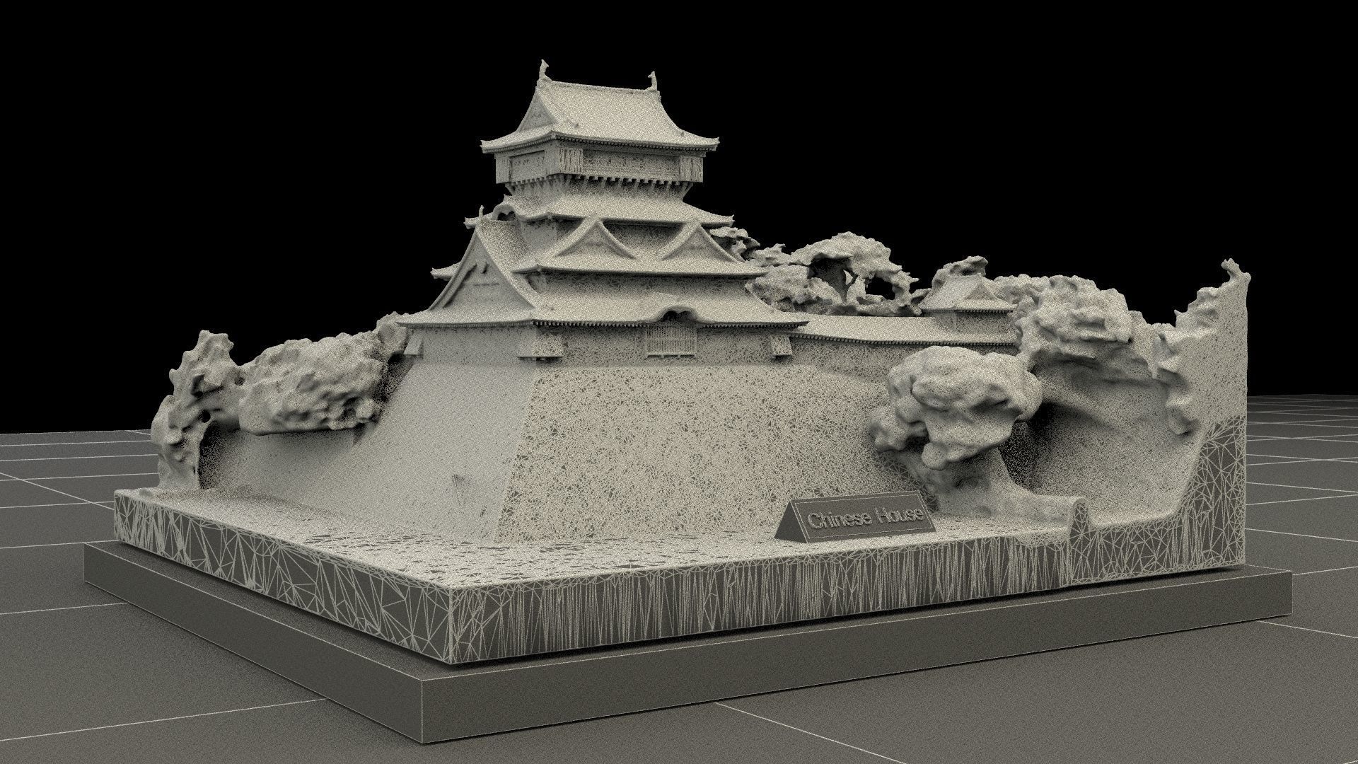 Chinese ancient house 3D model_6