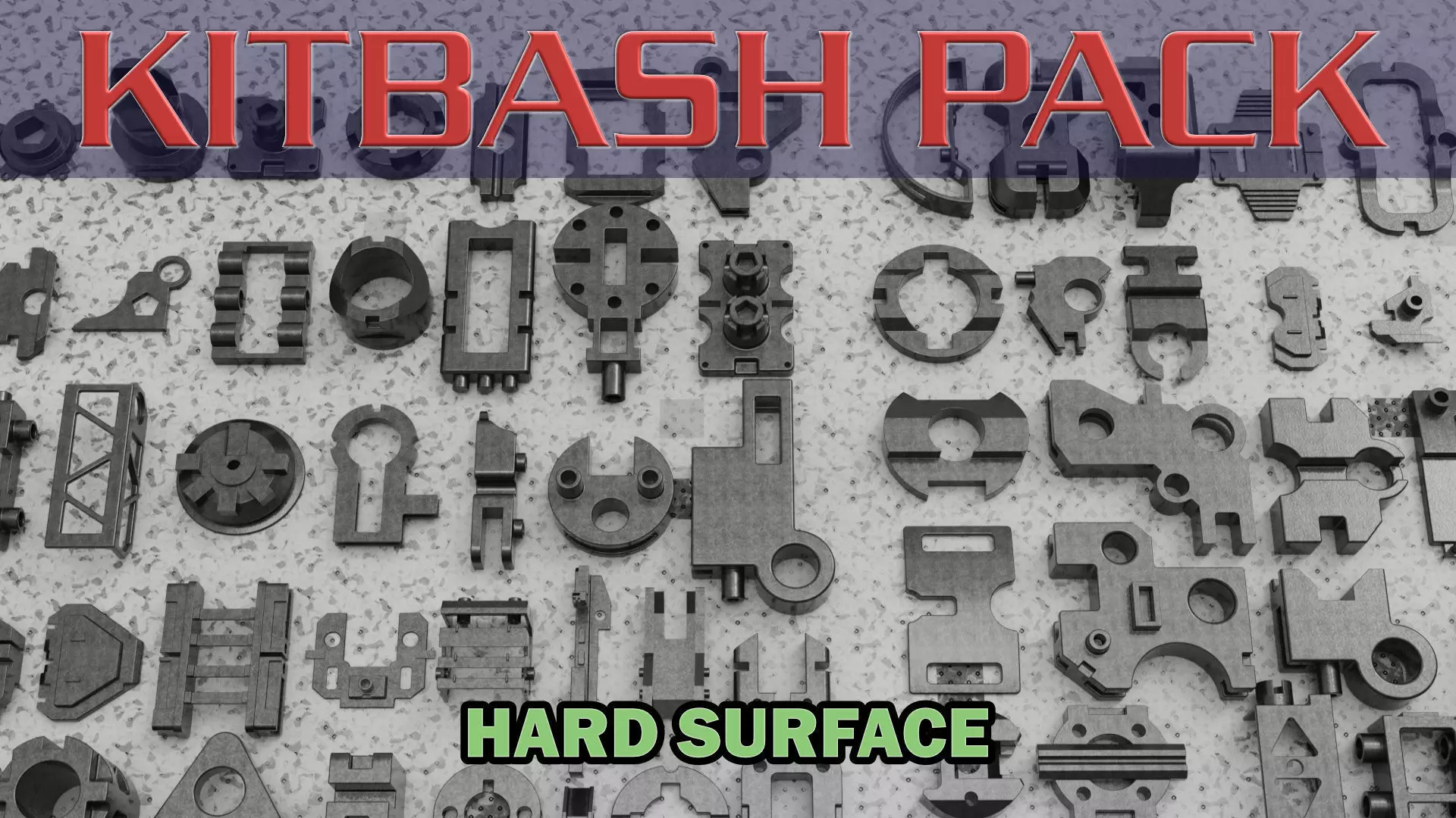 Kitbash hard surface pack automatic num4 3D model_0