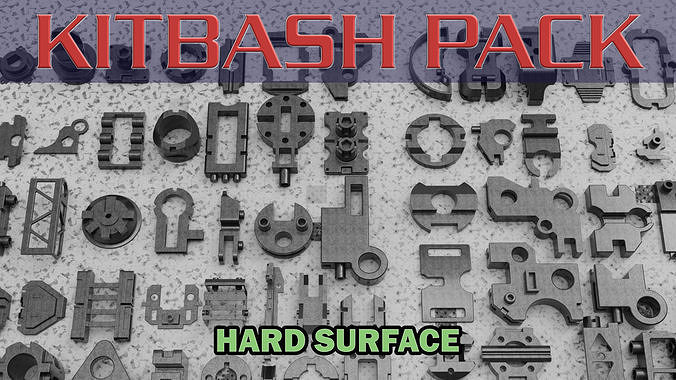 Kitbash hard surface pack automatic num4 3D model
