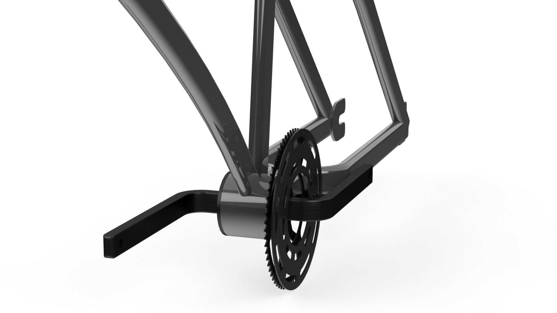 Bicycle Frame Low-poly 3D model_3
