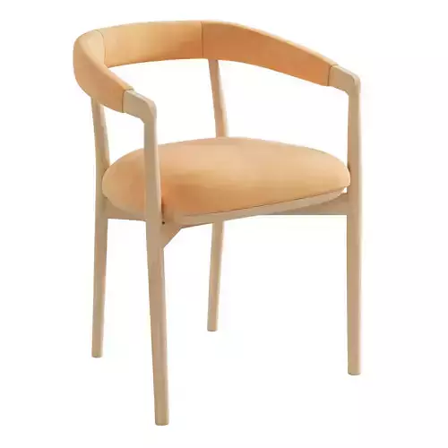 Irvine Leather dining chair Low-poly 3D model