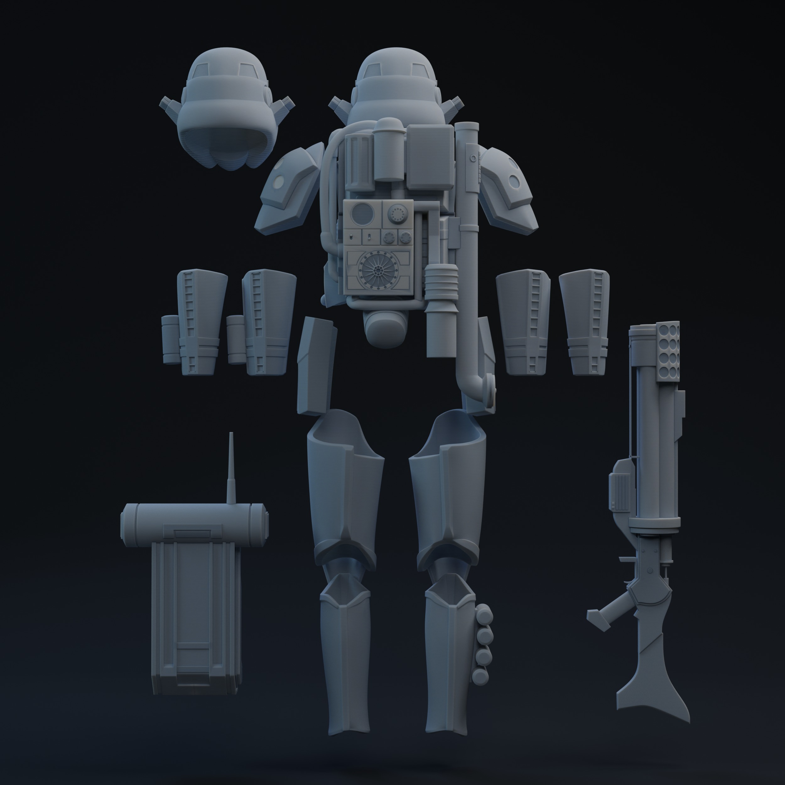 EVO Trooper One-Twelfth Scale Kit 3D print model_1