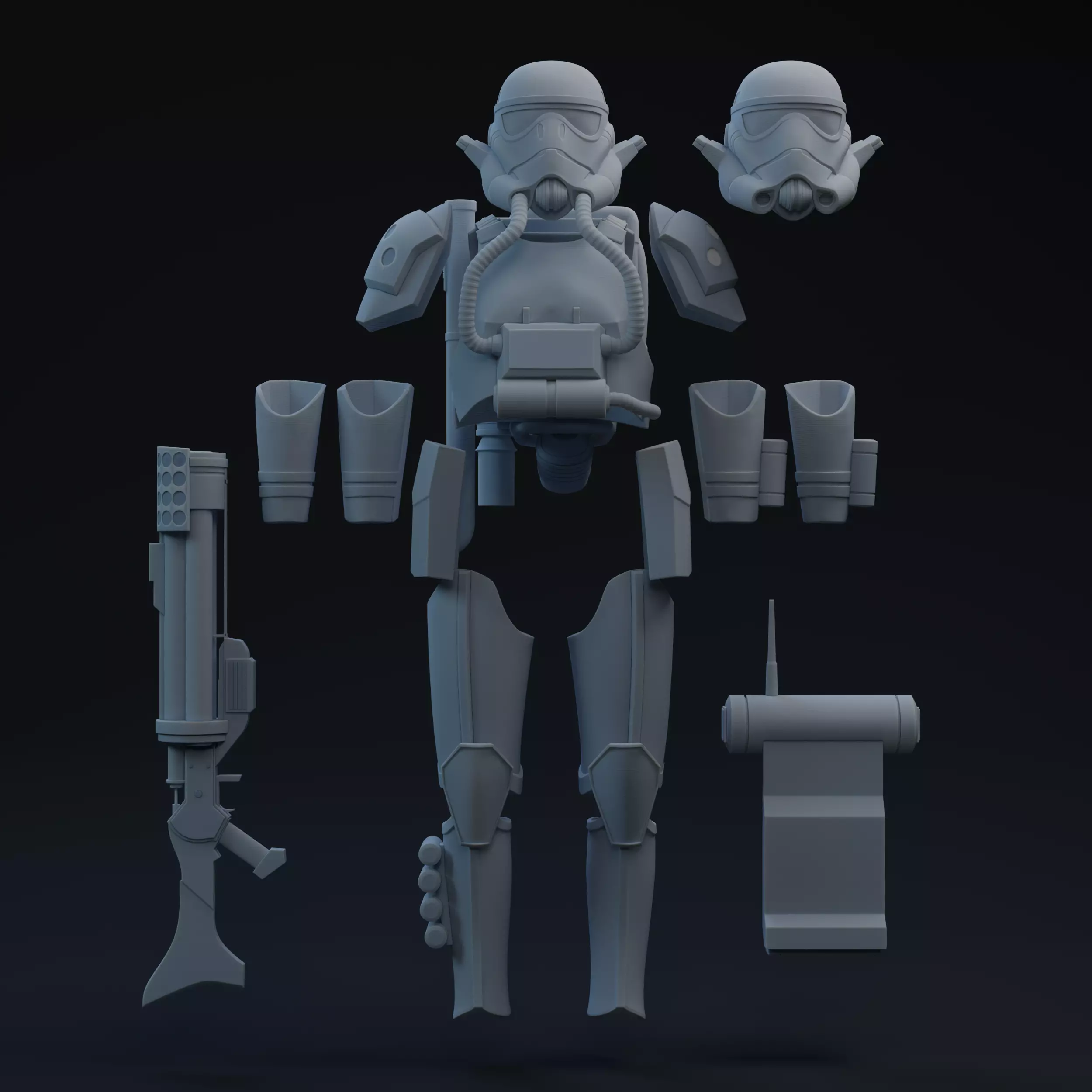 EVO Trooper One-Twelfth Scale Kit 3D print model_0