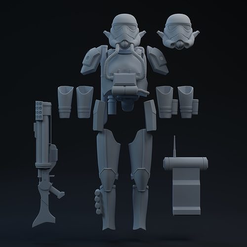 EVO Trooper One-Twelfth Scale Kit 3D print model