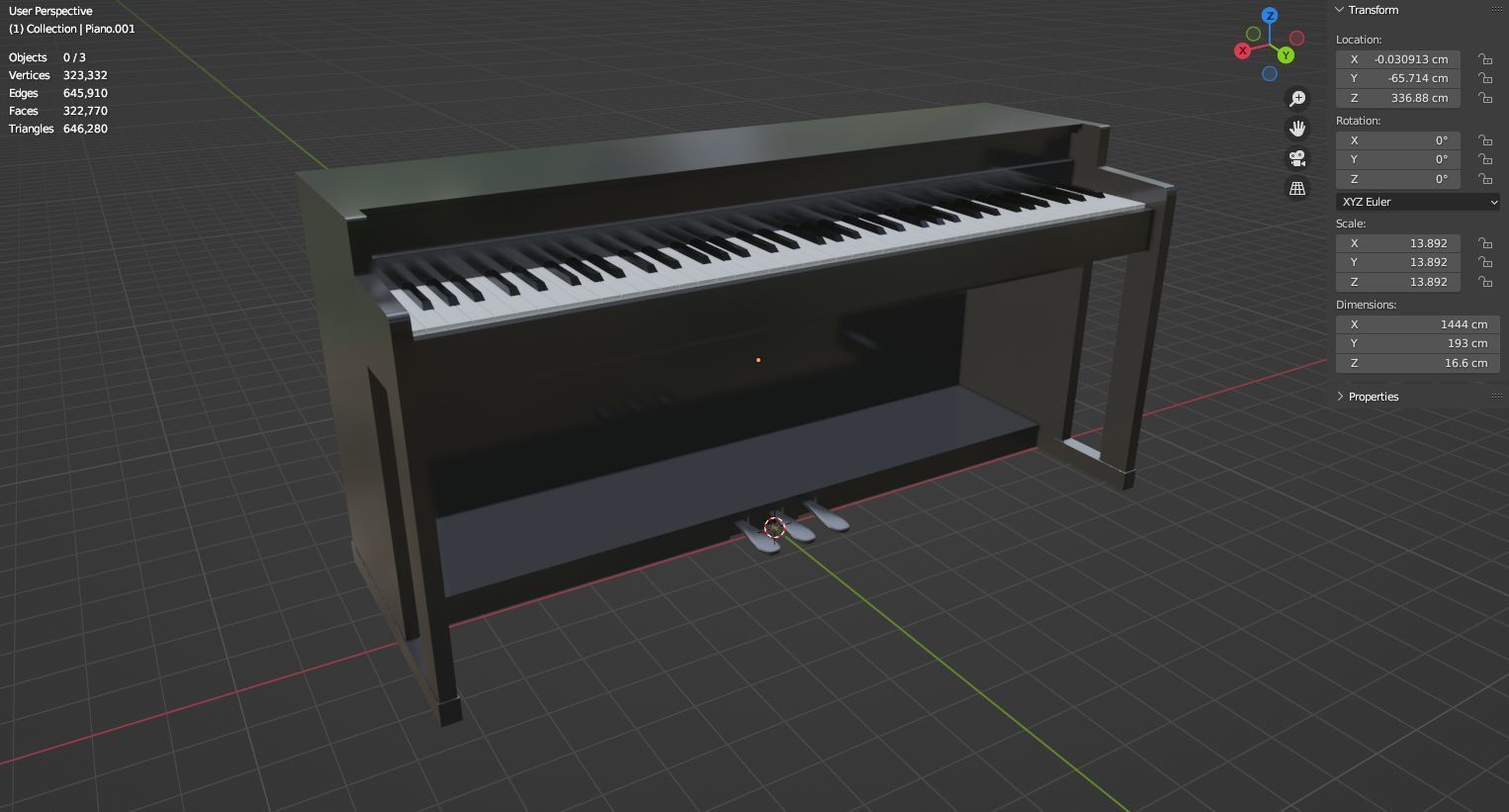 Piano music 3D model set 3D model_19