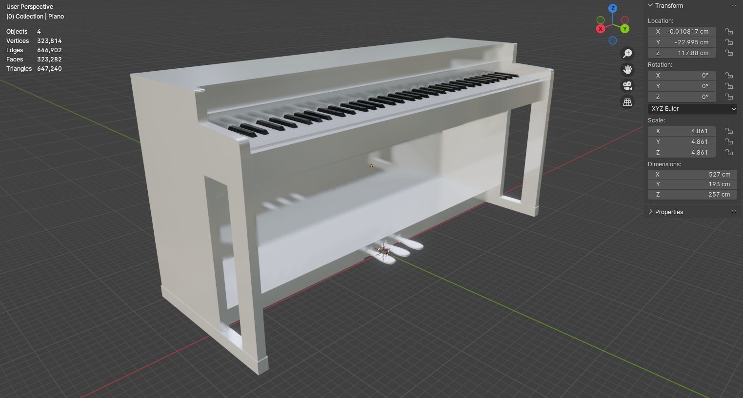Piano music 3D model set 3D model_20