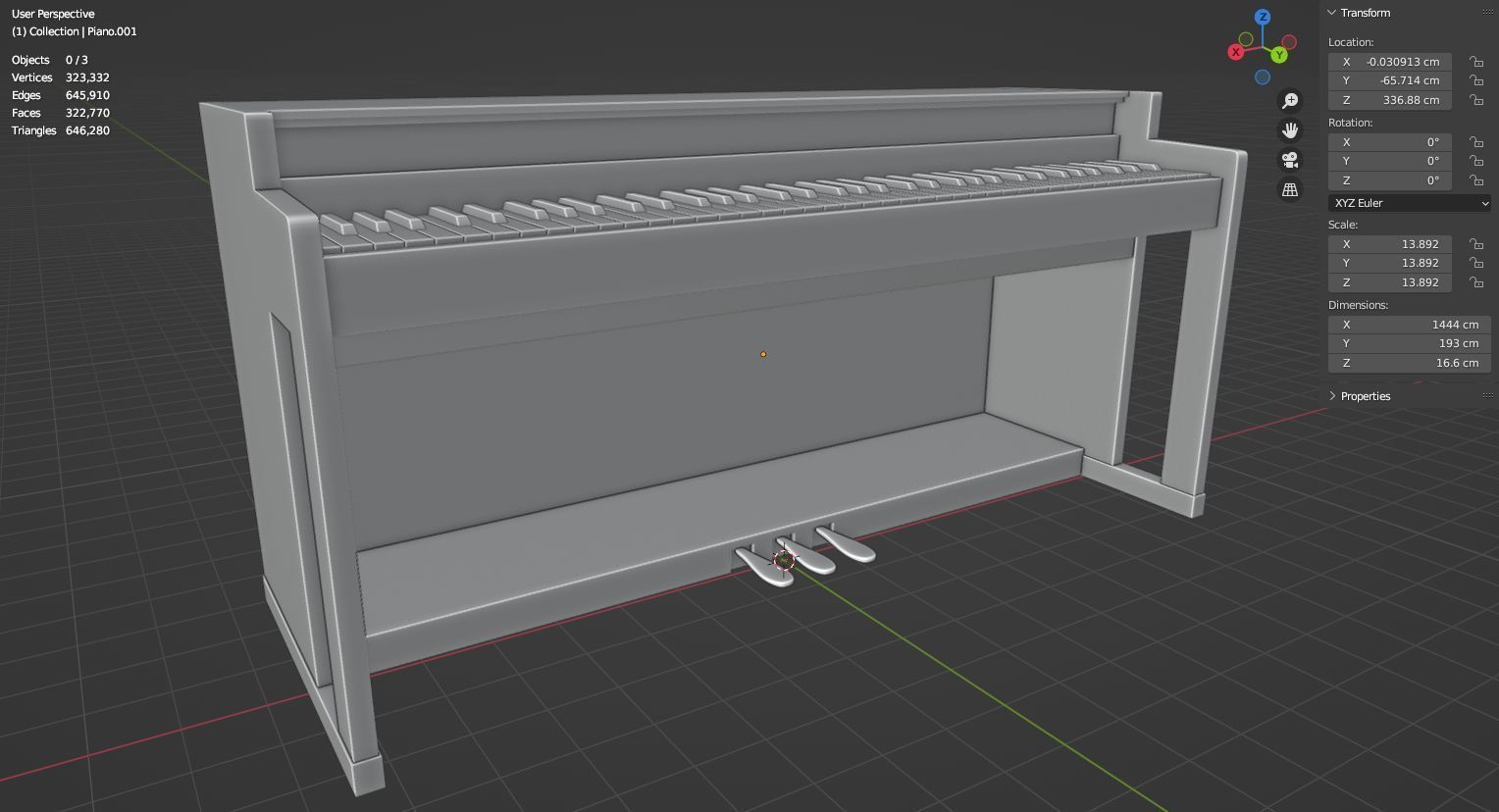 Piano music 3D model set 3D model_18