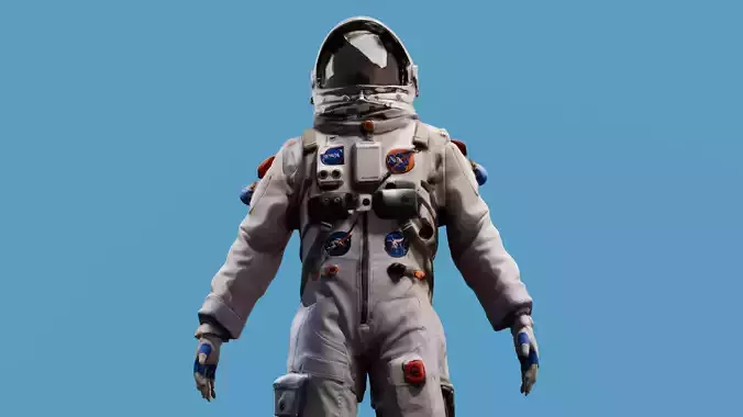  Astronaut Rigged 3D Model