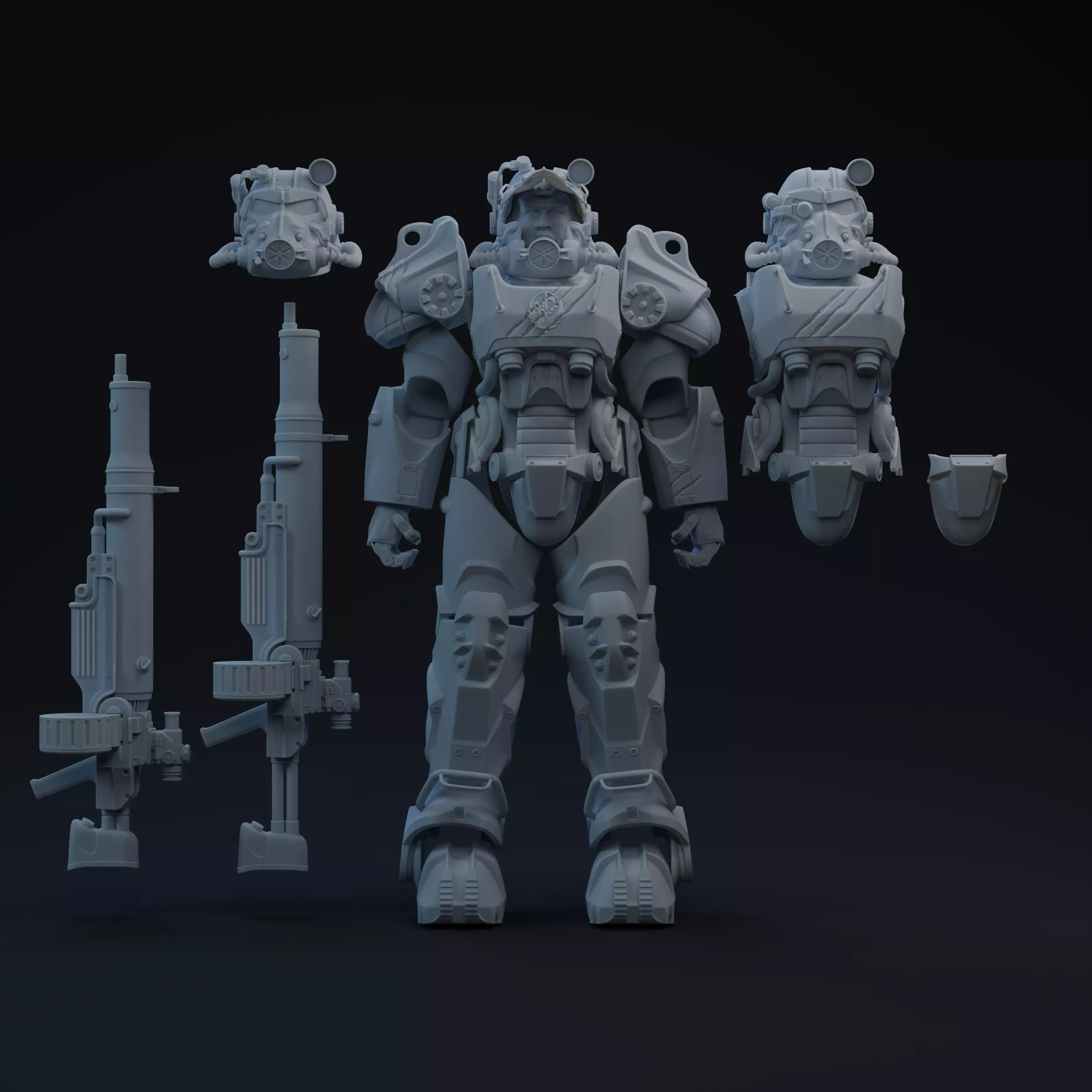 F Show Maximus T-60 One-Twelfth Scale Kit 3D print model_0