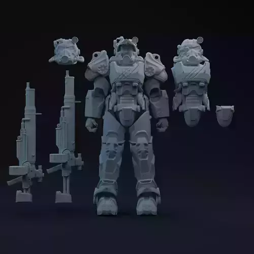 F Show Maximus T-60 One-Twelfth Scale Kit 3D print model