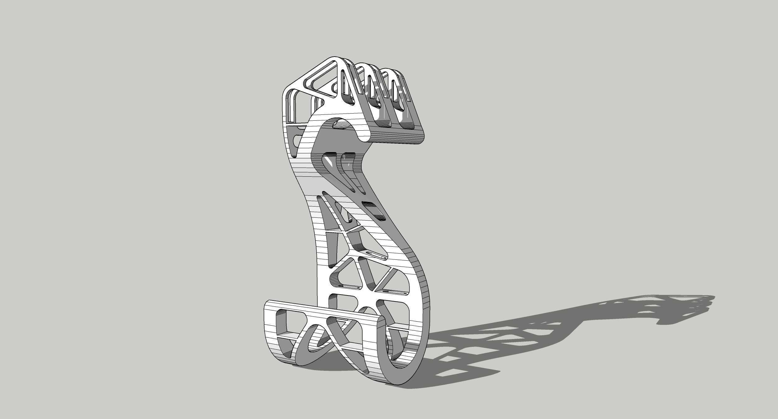 crochet double pivotant hook fasteners 3D print model_5