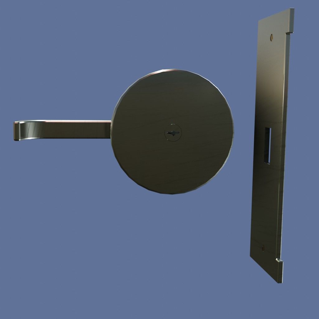 Door Handle Low-Poly PBR Low-poly 3D model_8
